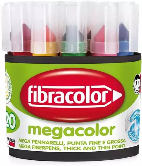 MARQUEURS JUMBO MEGACOLOR, POT DE 20
