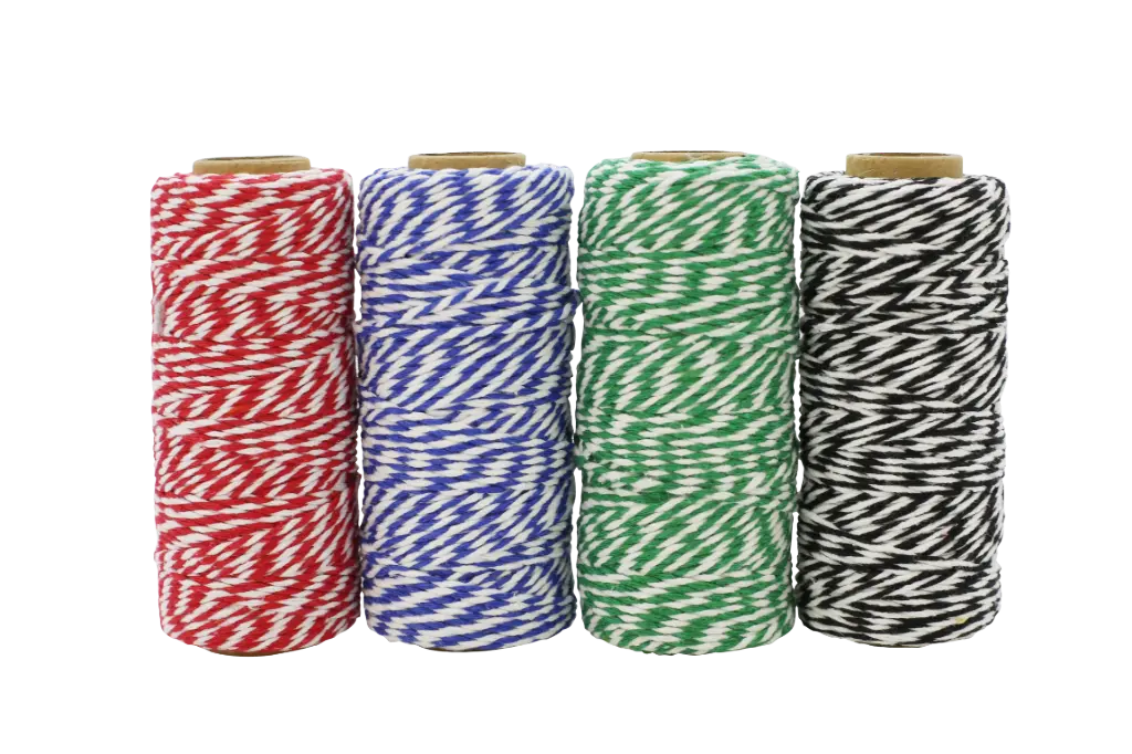 FICELLE BICOLORE, LOT DE 4