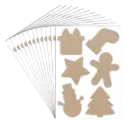 STICKERS KRAFT NOËL, 72 PCS