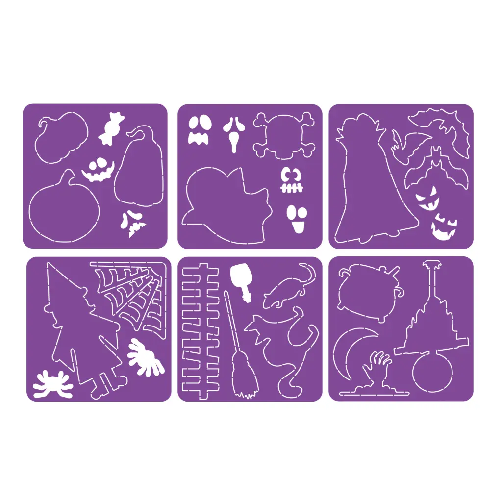 POCHOIRS HALLOWEEN, LOT DE 6