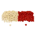 PERLES EN BOIS COEURS, 400 PIÈCES