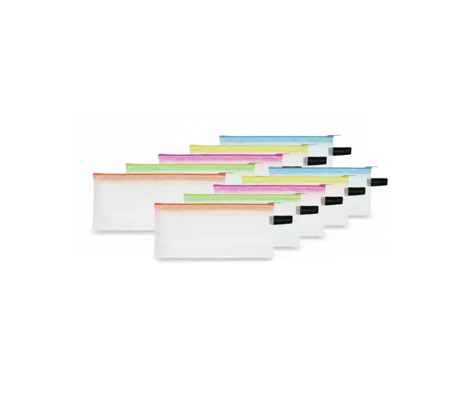 POCHETTE FOURRE-TOUT NÉON PLUMIERS, LOT DE 10