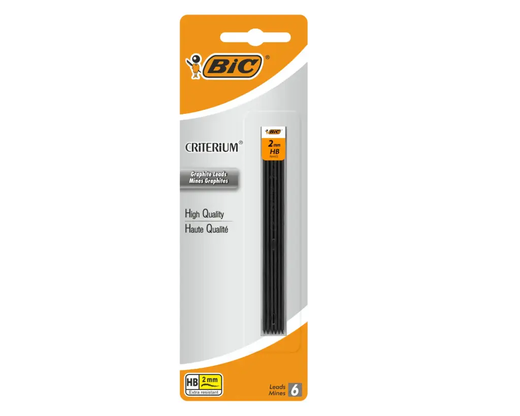 MINES BIC CRITÉRIUM HB 2MM,ÉTUI DE 6