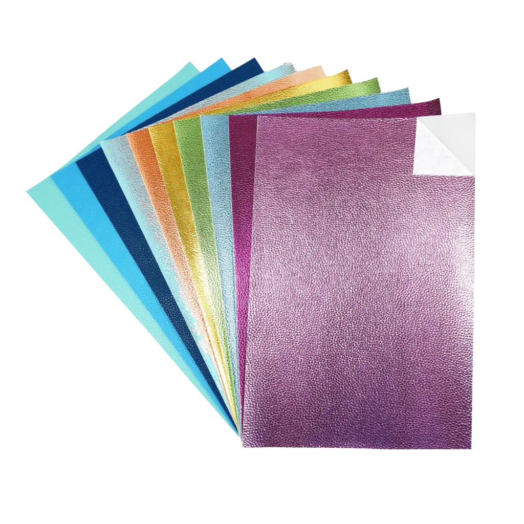 FEUILLES SIMILI CUIR ADHÉSIF "OCEAN SHADES", 10 FEUILLES