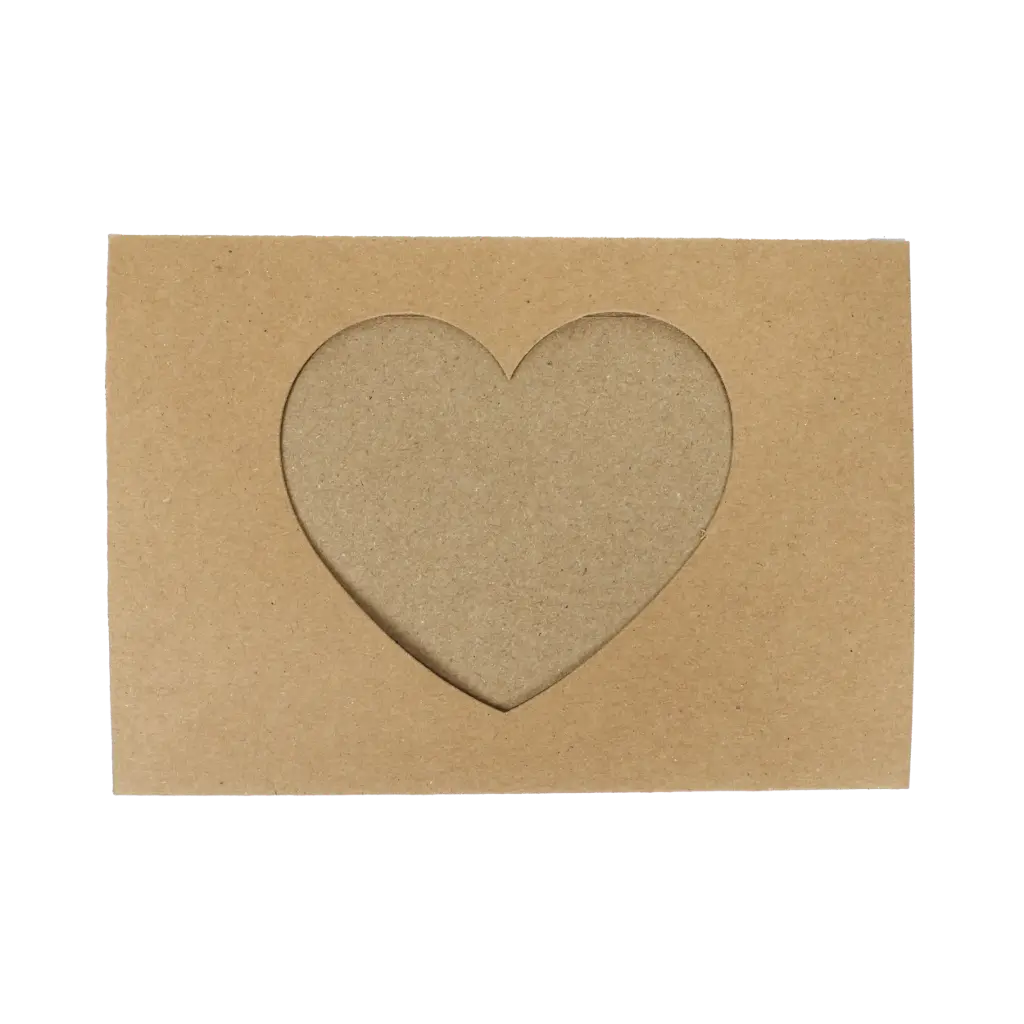 CADRES CARTON À DÉCORER COEUR, LOT DE 10