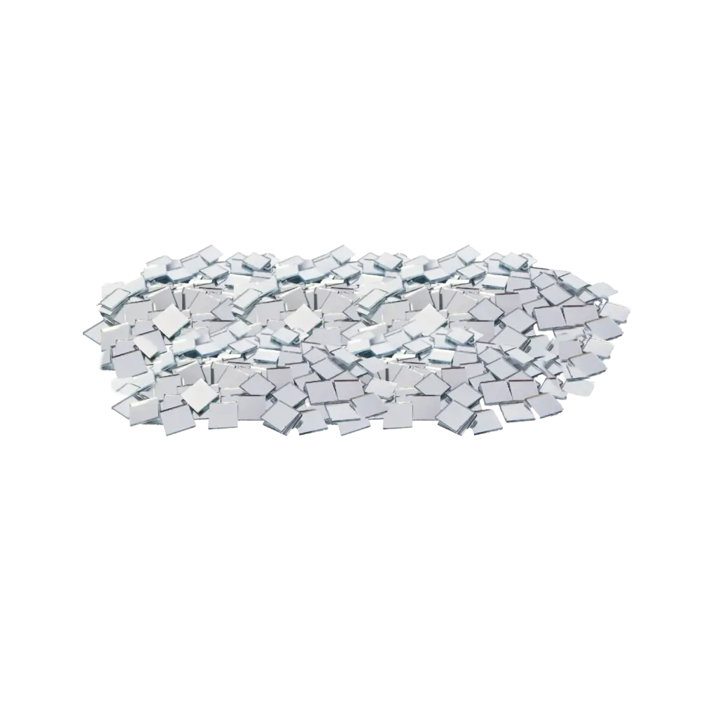 MOSAÏQUES ADHÉSIVES MIROIR, 500 PCS