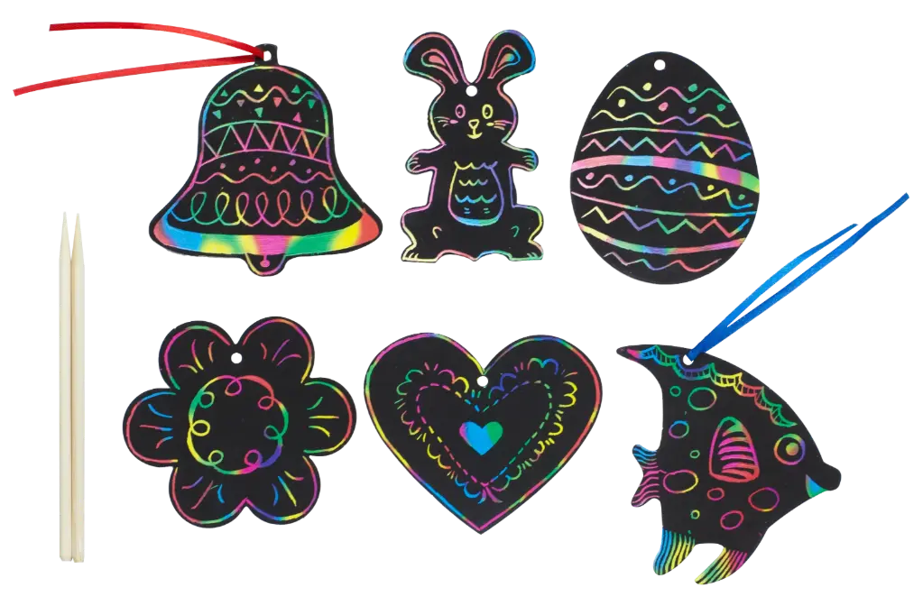 FORMES À GRATTER PRINTEMPS, LOT DE 60