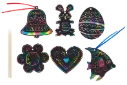 FORMES À GRATTER PRINTEMPS, LOT DE 60