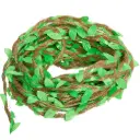 CORDELETTE EN JUTE "FEUILLES VERTES", 10M