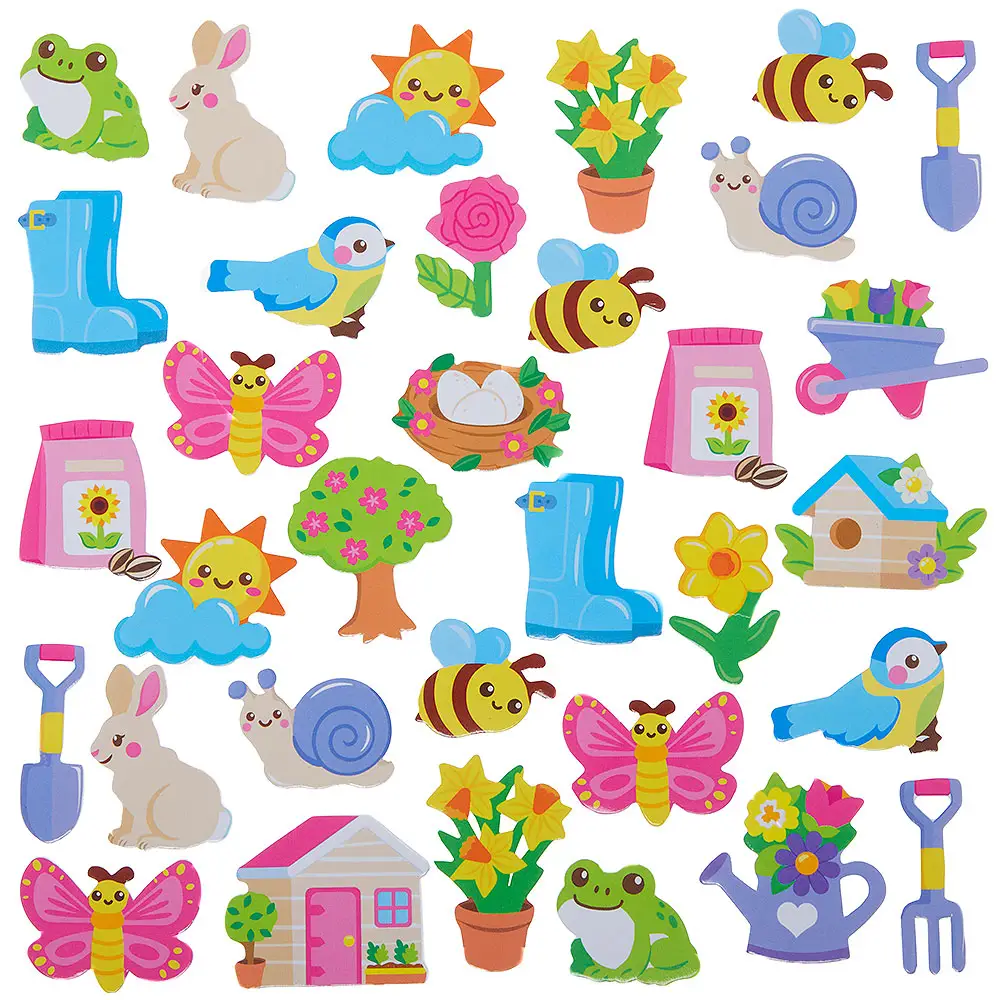 GOMMETTES EN MOUSSE "JARDIN DE PRINTEMS"/120