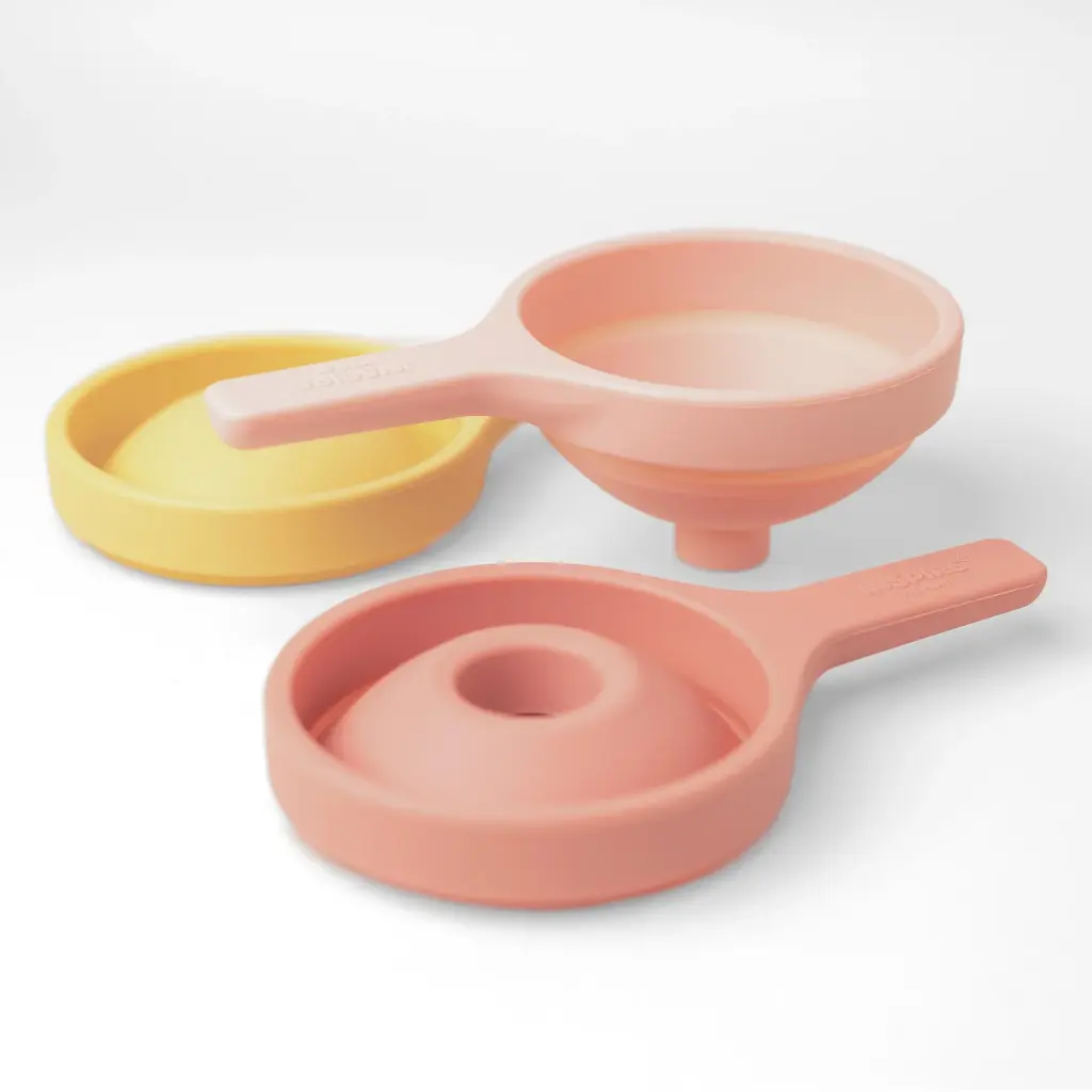 ENTONNOIRS PLIABLES"INSPIRE MY PLAY" CORAIL, LOT DE 3