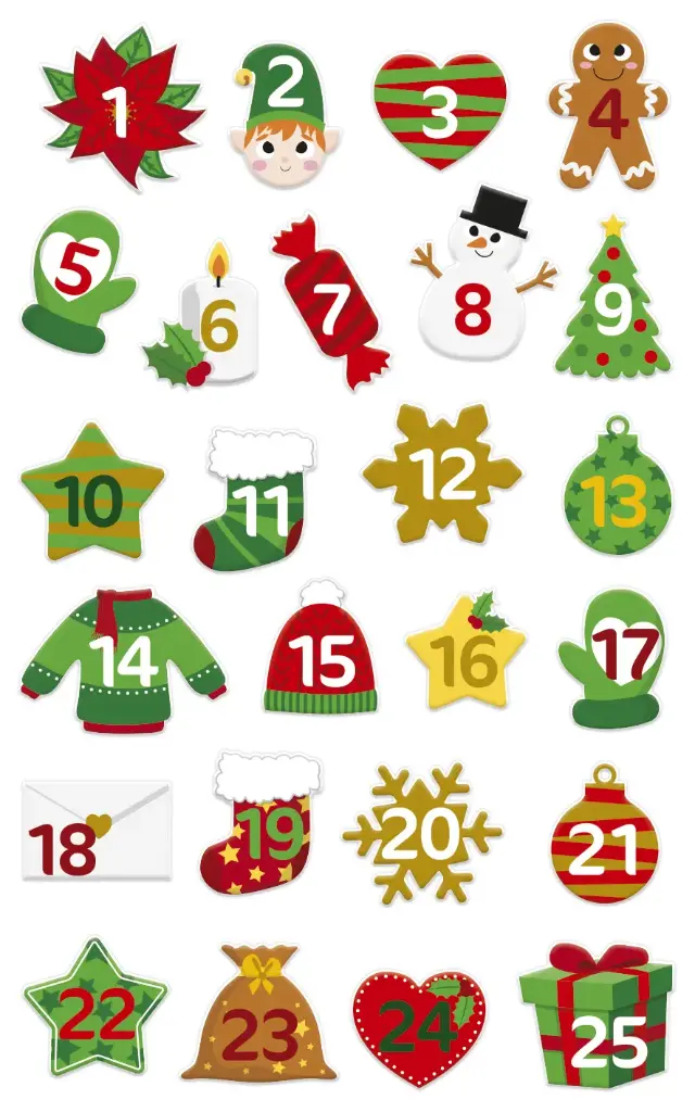 COOKY STICKERS CALENDRIER DE L'AVENT