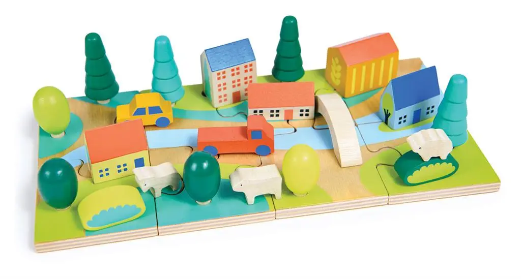 PUZZLE EN BOIS PETITE VILLE