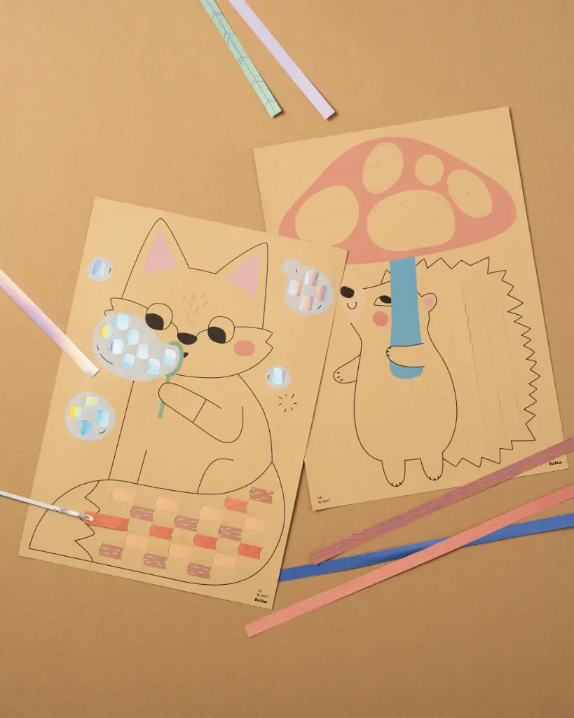PAPIER DE TISSAGE ANIMAUX DE LA FORÊT, LE SET CRÉATIF
