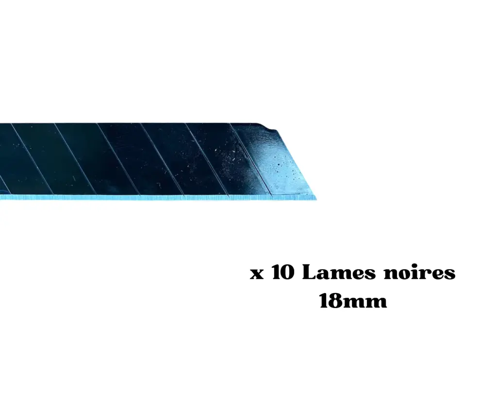 LAMES NOIRES 18MM, ETUII DE 10 LAMES