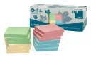 NOTES ADHÉSIVES COLORÉES RECYCLÉES 75X75MM, BOÎTE DE 12 