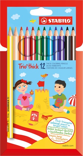 [5233] STABILO TRIO DICKE BLEISTIFTE, 12 SORTIERT
