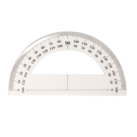 [7470] 180° PLASTIC PROTRACTOR 12CM