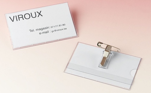 [1070] BADGE PLASTIQUE 90 X 55, PIECE