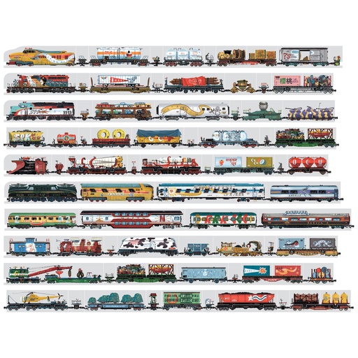 [SA7621] PUZZLE TRAINS, 108 PCS