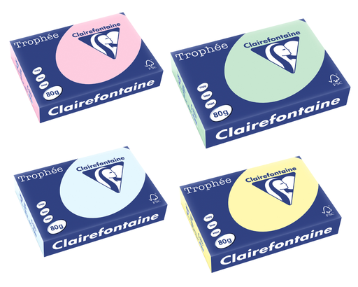 PAPIER RÉPRO COULEUR PASTEL 80G.A4 /500 *À LA COULEUR