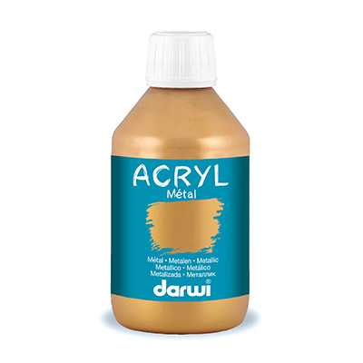 METAL ACRYLIC PAINT 250ML *BY COLOR