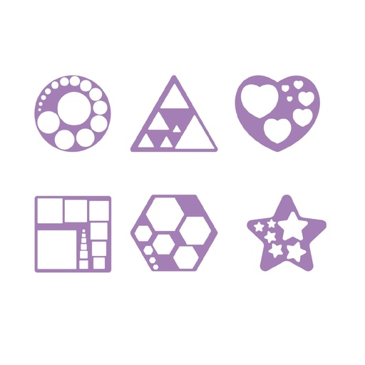 [8699] GEVORMDE STENCILS, SET VAN 6
