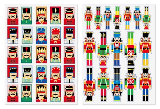 [847903] Nutcracker adhesive stickers, 2 sheets
