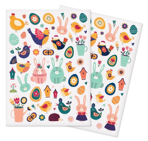 [847905] EASTER ADHESIVE STICKERS, 2 SHEETS