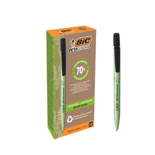 [5410] STYLOS BILLE BIC ÉCOLUTION NOIR, LA PIÈCE
