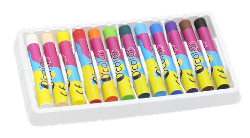 [5298] PASTELS À L'HUILE 7CM- DIAM. 10MM, BOÎTE DE 12