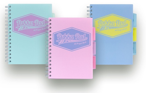 [1109] PUKKA PAD PASTEL PROJECTBOEK, GELINEERD - A5, PAK