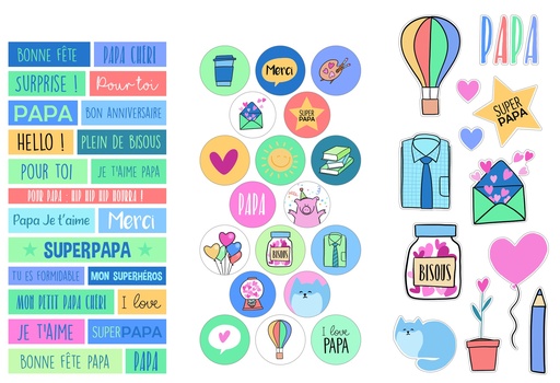 [829010] "SUPER DAD"-STICKERS