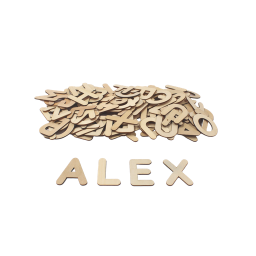 [804307] WOODEN LETTERS TO DECORATE, CAPITAL LETTERS