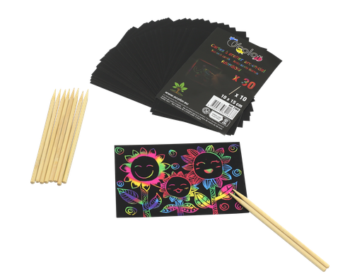 [82160] RAINBOW SCRATCH CARDS, 10X15 CM