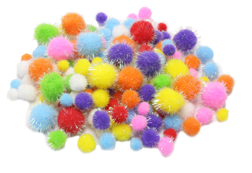 [82782] IRISIERENDE POMPOMS, BEUTEL MIT 250 STÜCK