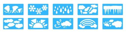 [99027] POCHOIRS MÉTÉO