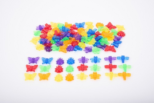 [9137] 96-Piece Translucent Colored Insects