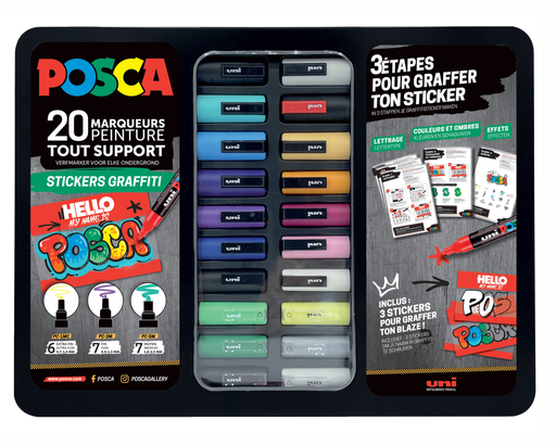 [53739] POSCA GRAFFITI-AUFKLEBER-ETUI