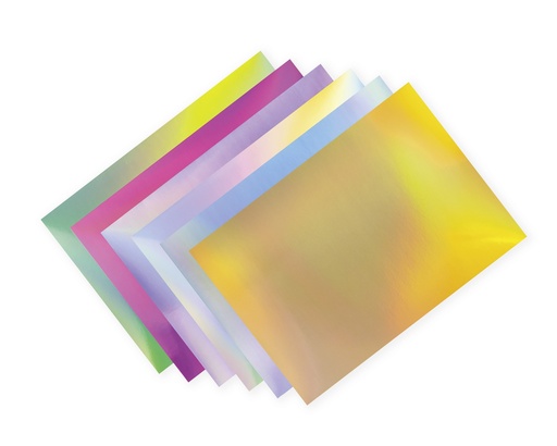 [203907] CARTON ET PAPIER "MAGIC RAINBOW", BLOC DE 12 FEUILLES ASS.