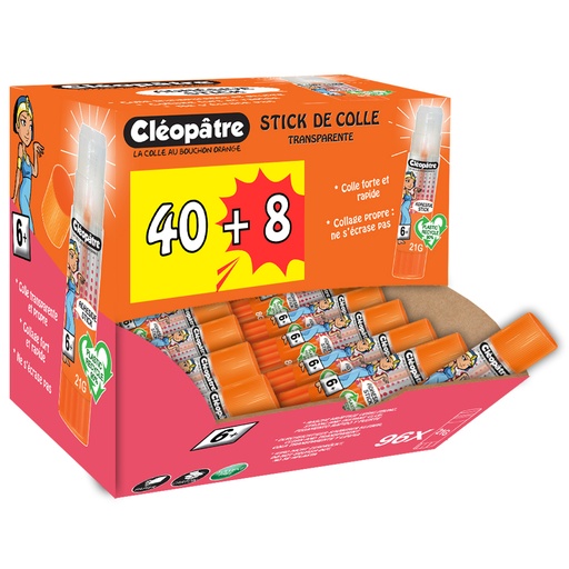 [0469B] DISPENSER BOX OF 40+8 ADHESIVE STICKS OF 21 GR