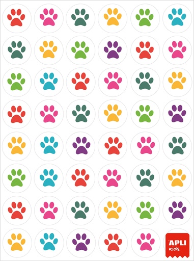 [82989] CAT PRINT ADHESIVE STICKERS, 6 SHEETS