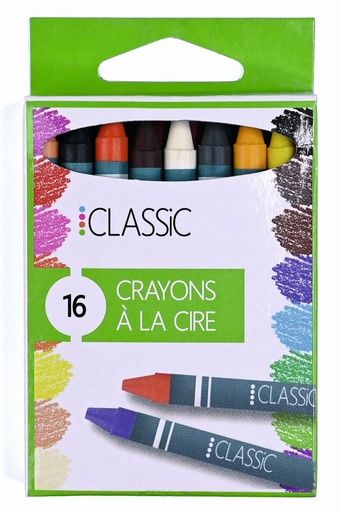 [529901] CRAYONS A LA CIRE, LA BOITE DE 16