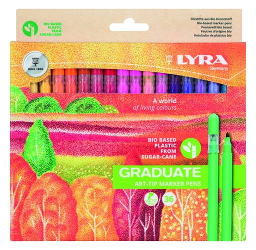 [535004] MARQUEURS DE COLORIAGE "GRADUATE ART TIP", POCHETTE DE 36