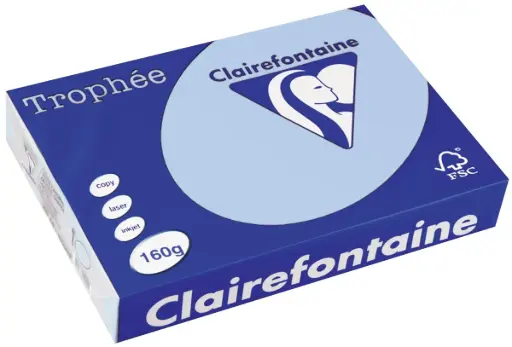 [280706H] REPROPAPIER A4 160G HELDER KLEUR /100 BLAUW