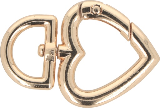 [80982] MOUSQUETONS COEUR DORÉS, 2 PCS
