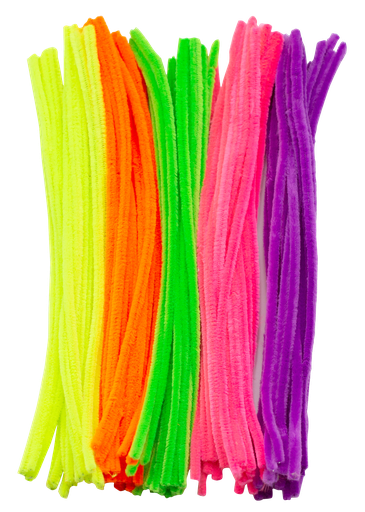 [8135] CHENILLETTES FLUO 6MM-30CM/100