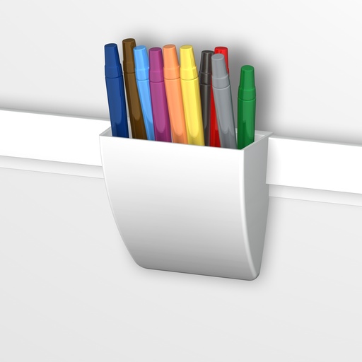 [55726] "CLIP"  POT DE RANGEMENT BLANC