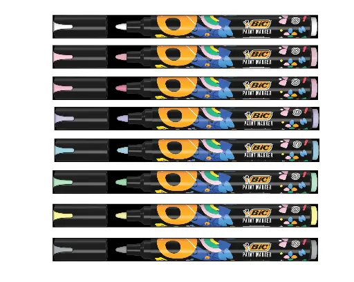 [538602] BIC INTENSITY PASTEL VERFMARKERS, DOOS VAN 8