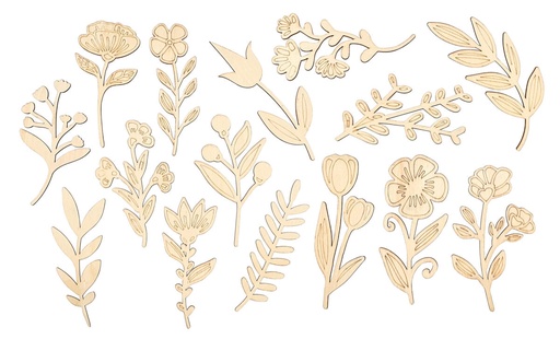 [80455] SILHOUETTES FLEURS, 13 CM